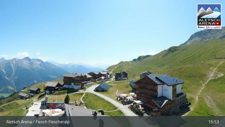 Fiesch › Südwesten: Schweizer Skischule Fiesch - Ferienwohnung Nowak Chalet Fiescheralp Adlerhorst Kühboden