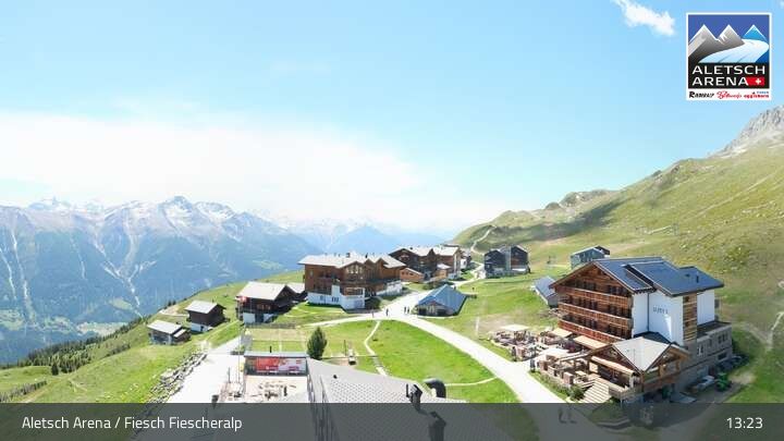 Fiesch › Südwesten: Schweizer Skischule Fiesch - Ferienwohnung Nowak Chalet Fiescheralp Adlerhorst Kühboden