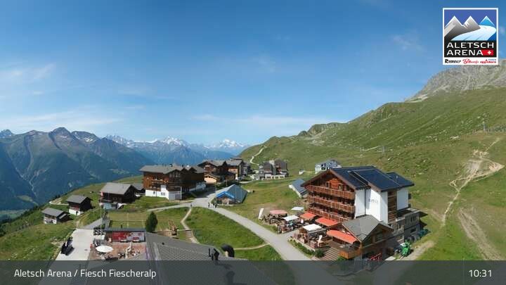 Fiesch › Südwesten: Schweizer Skischule Fiesch - Ferienwohnung Nowak Chalet Fiescheralp Adlerhorst Kühboden