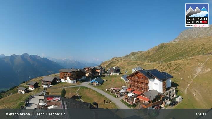 Fiesch › Südwesten: Schweizer Skischule Fiesch - Ferienwohnung Nowak Chalet Fiescheralp Adlerhorst Kühboden