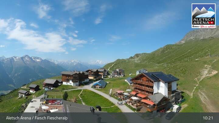 Fiesch › Südwesten: Schweizer Skischule Fiesch - Ferienwohnung Nowak Chalet Fiescheralp Adlerhorst Kühboden