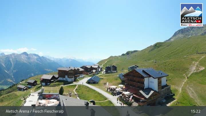Fiesch › Südwesten: Schweizer Skischule Fiesch - Ferienwohnung Nowak Chalet Fiescheralp Adlerhorst Kühboden