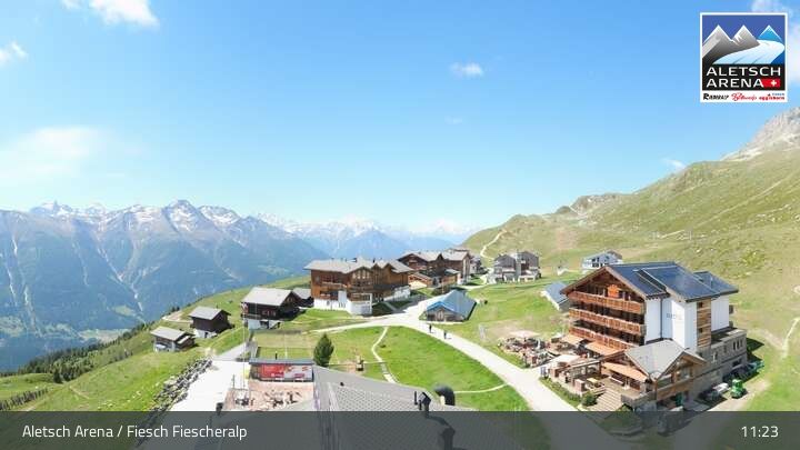Fiesch › Südwesten: Schweizer Skischule Fiesch - Ferienwohnung Nowak Chalet Fiescheralp Adlerhorst Kühboden