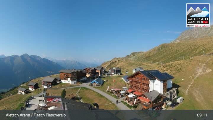 Fiesch › Südwesten: Schweizer Skischule Fiesch - Ferienwohnung Nowak Chalet Fiescheralp Adlerhorst Kühboden