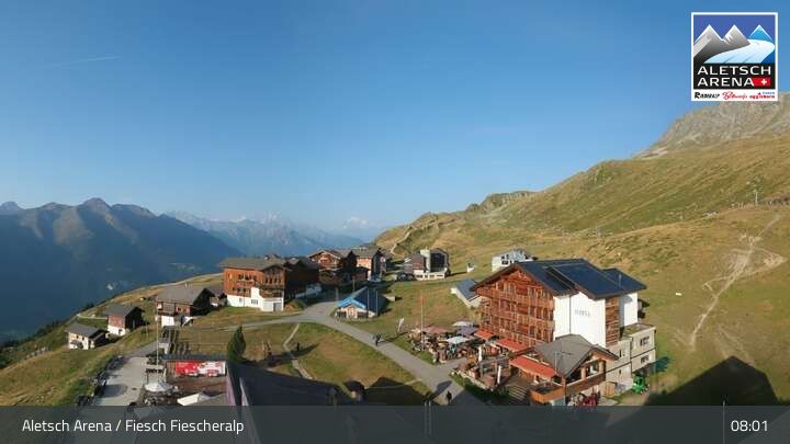 Fiesch › Südwesten: Schweizer Skischule Fiesch - Ferienwohnung Nowak Chalet Fiescheralp Adlerhorst Kühboden