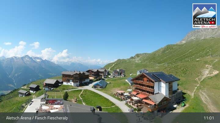 Fiesch › Südwesten: Schweizer Skischule Fiesch - Ferienwohnung Nowak Chalet Fiescheralp Adlerhorst Kühboden