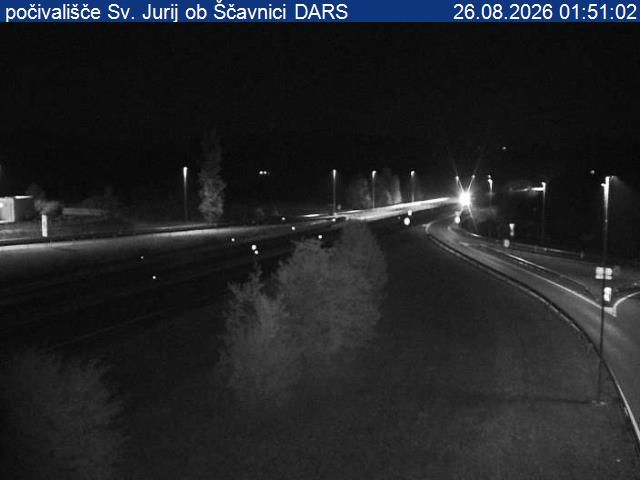 Traffic Cam Sveti Jurij ob Scavnici: A5, Maribor - Pince, počivališče Sv. Jurij ob Ščavnici