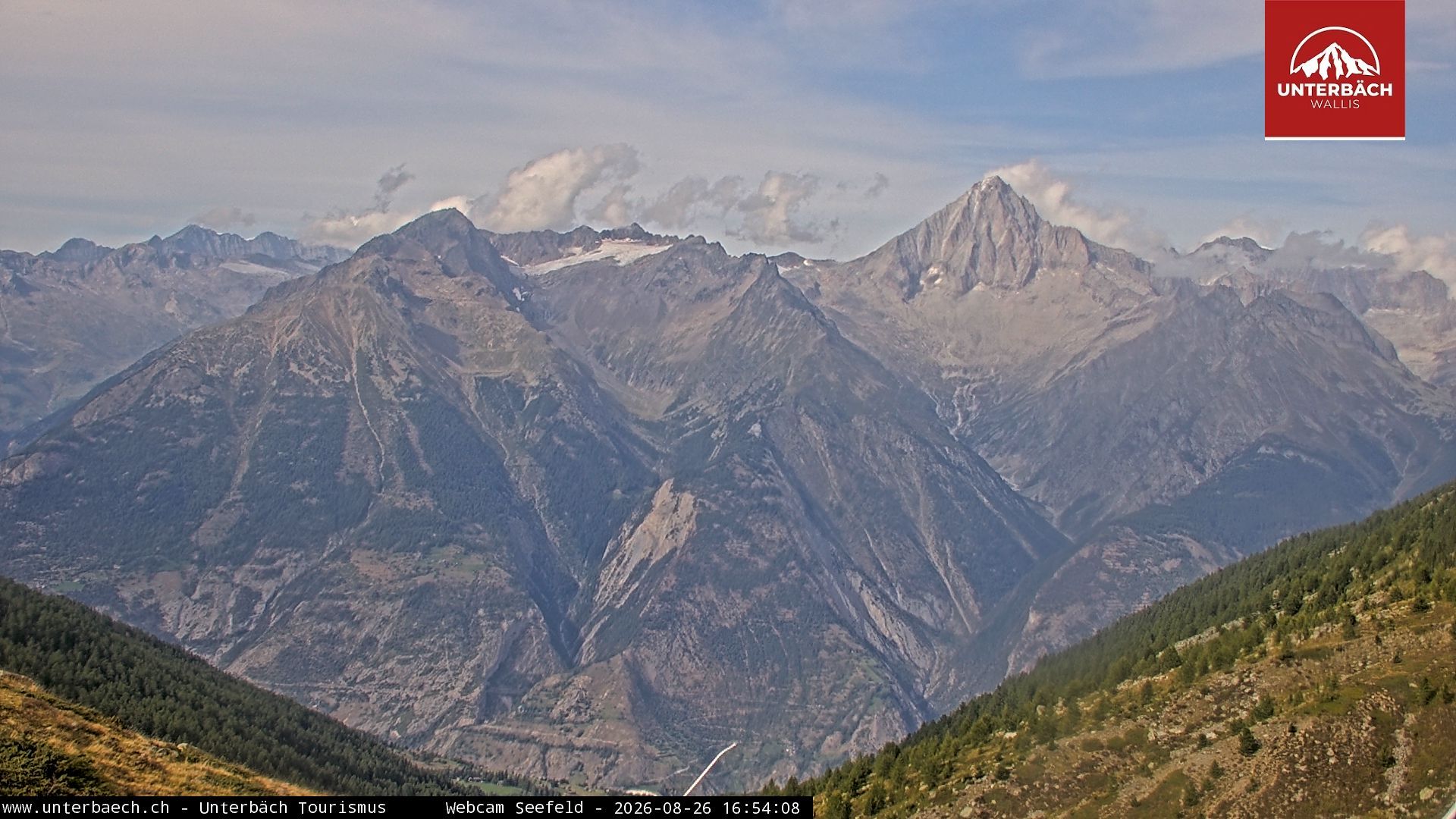 Traffic Cam Unterbach VS › North: Bietschhorn