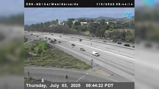 Traffic Cam San Diego › North: C 086 )I-15 : West Bernardo Drive - Pomerdo