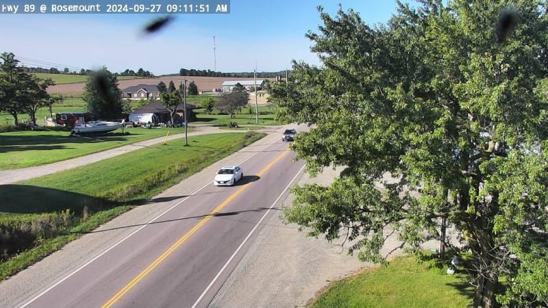 Traffic Cam Mulmur: Highway 89 near Rosemont