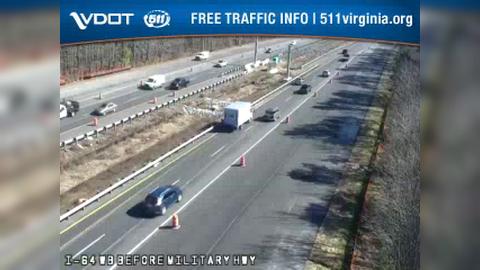 Traffic Cam Bowers Hill: I-64 - MM 299.53 - WB - OL PAST I-264 AND I-664 INTERCHANGE