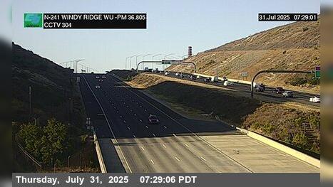 Traffic Cam Anaheim › North: SR-241 : 1200 Meters North of Windy Ridge Toll Plaza