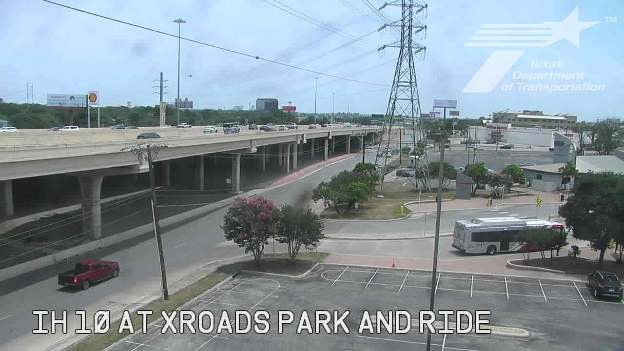 Traffic Cam Balcones Heights › East: IH 10 at Crossroads Park and Ride