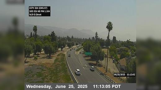 Traffic Cam San Bernardino › North: SR-259 : (394) W/O E Street