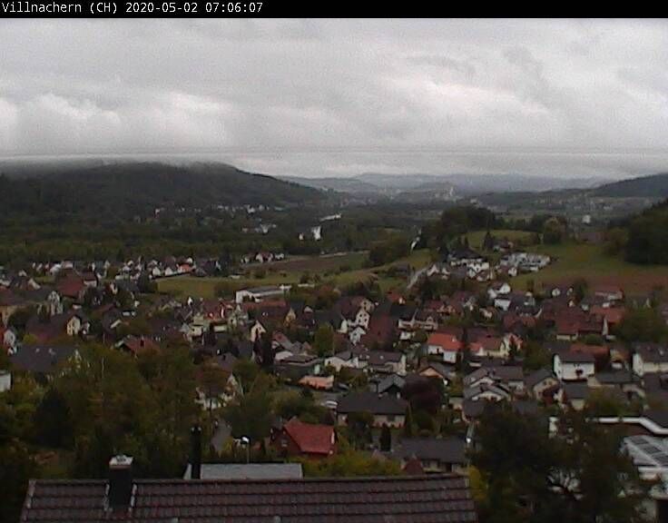 Villnachern: View on Aare river valley and - mountains