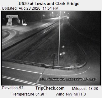 Traffic Cam Rainier: US30 at Lewis and Clark Bridge