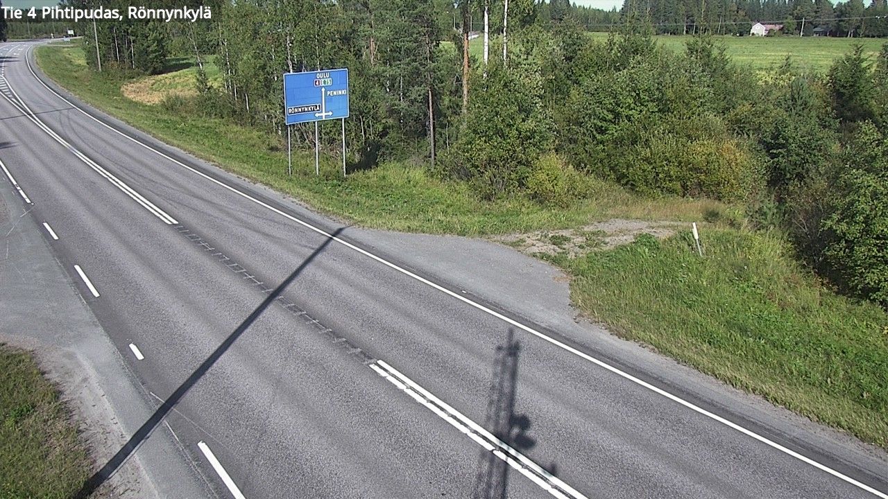 Traffic Cam Pihtipudas: Tie - Rönnynkylä - Ouluun