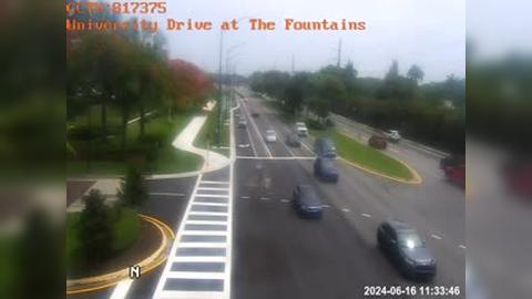 Traffic Cam Plantation: University Drive at The Fountains
