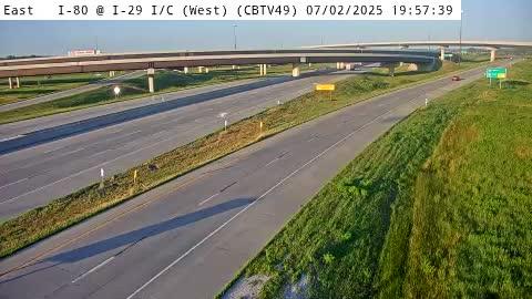 Traffic Cam Council Bluffs: CB - I-80 @ West I-29 Interchange (West) (49