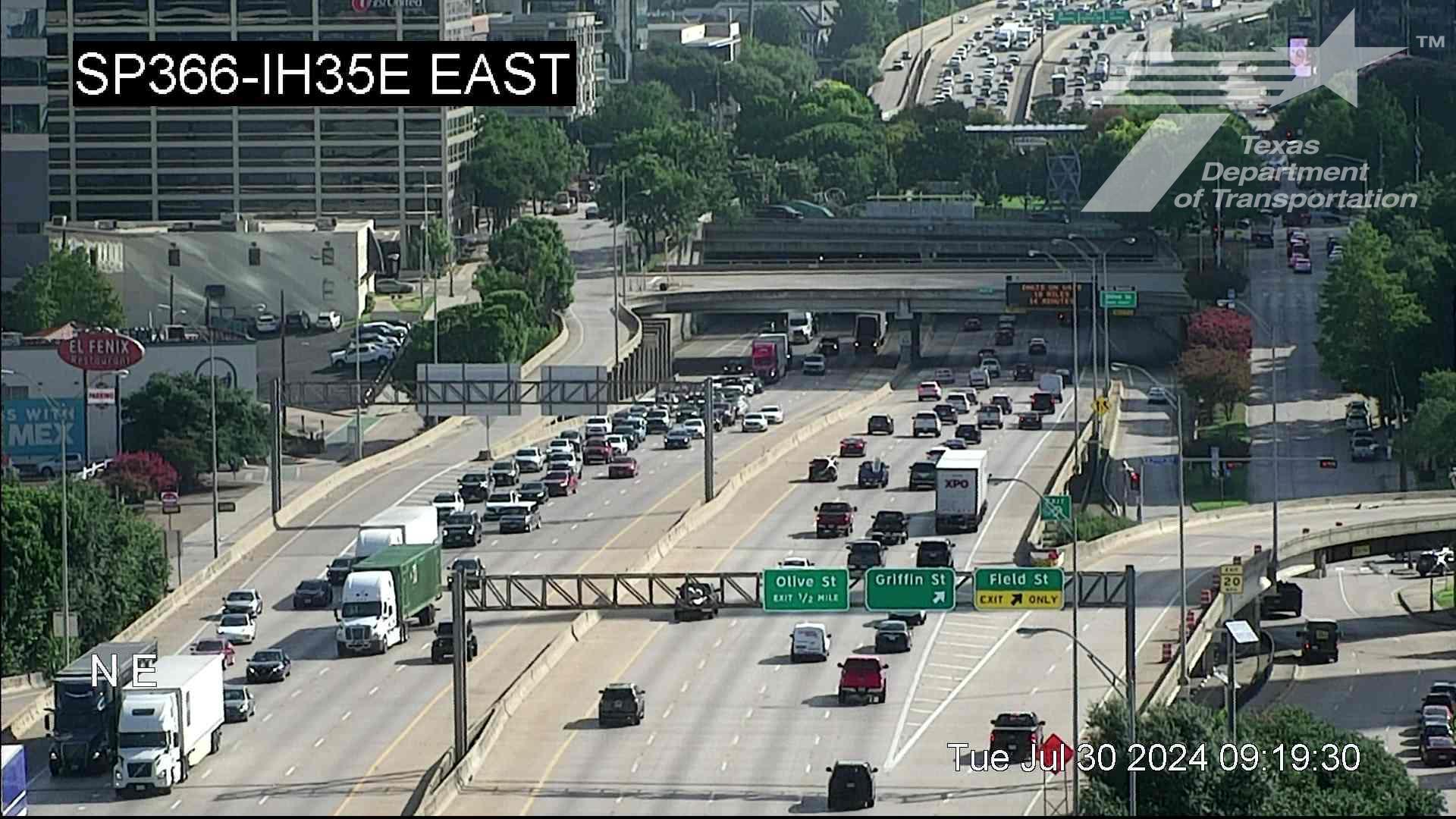 Traffic Cam Downtown PID › East: Spur 366 @ I-35E East