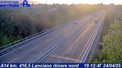 Preview delle webcam di Termoli: A14 km. 468,7 Vasto Sud itinere nord