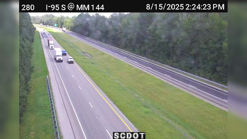 Traffic Cam Pleasant Grove: I-95 S @ MM 144