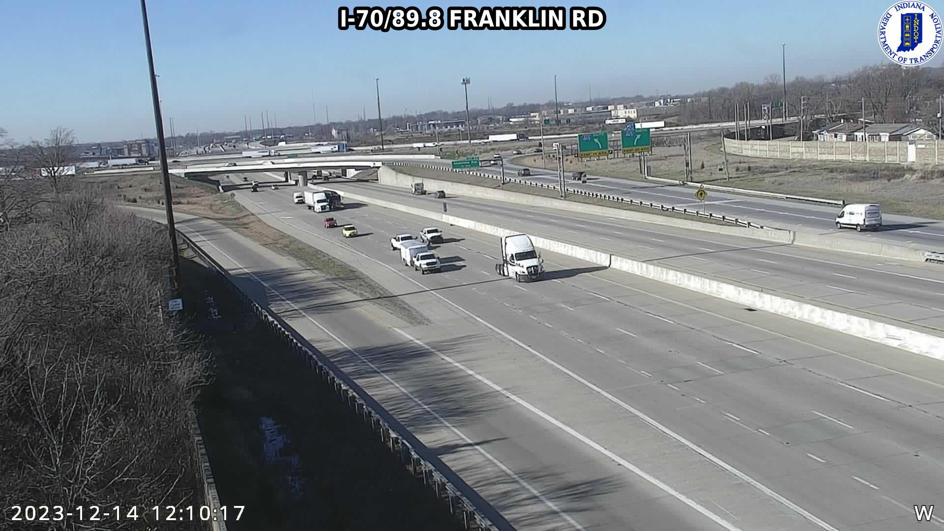 Traffic Cam Indianapolis: I-70: I-70/89.8 FRANKLIN RD