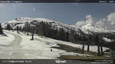 Preview delle webcam di Primiero San Martino di Castrozza: Passo Rolle - Impianti Paradiso