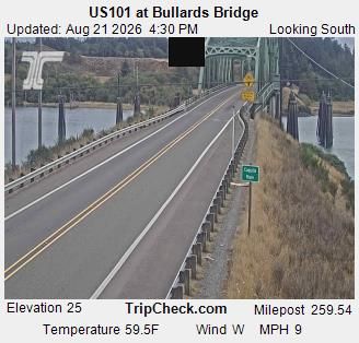 Traffic Cam Bandon: US101 at Bullards Bridge