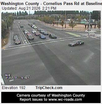 Traffic Cam Hillsboro: Washington County - Cornelius Pass Rd at Baseline Rd
