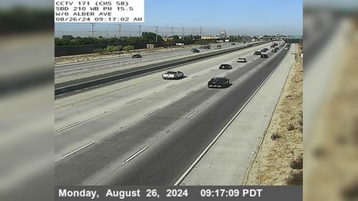 Traffic Cam Rialto › West: I-210 : (171) West of Alder