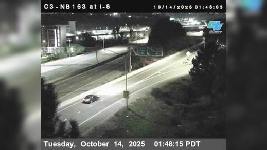 Traffic Cam Mission Valley › North: C003) SR-163 : I-8