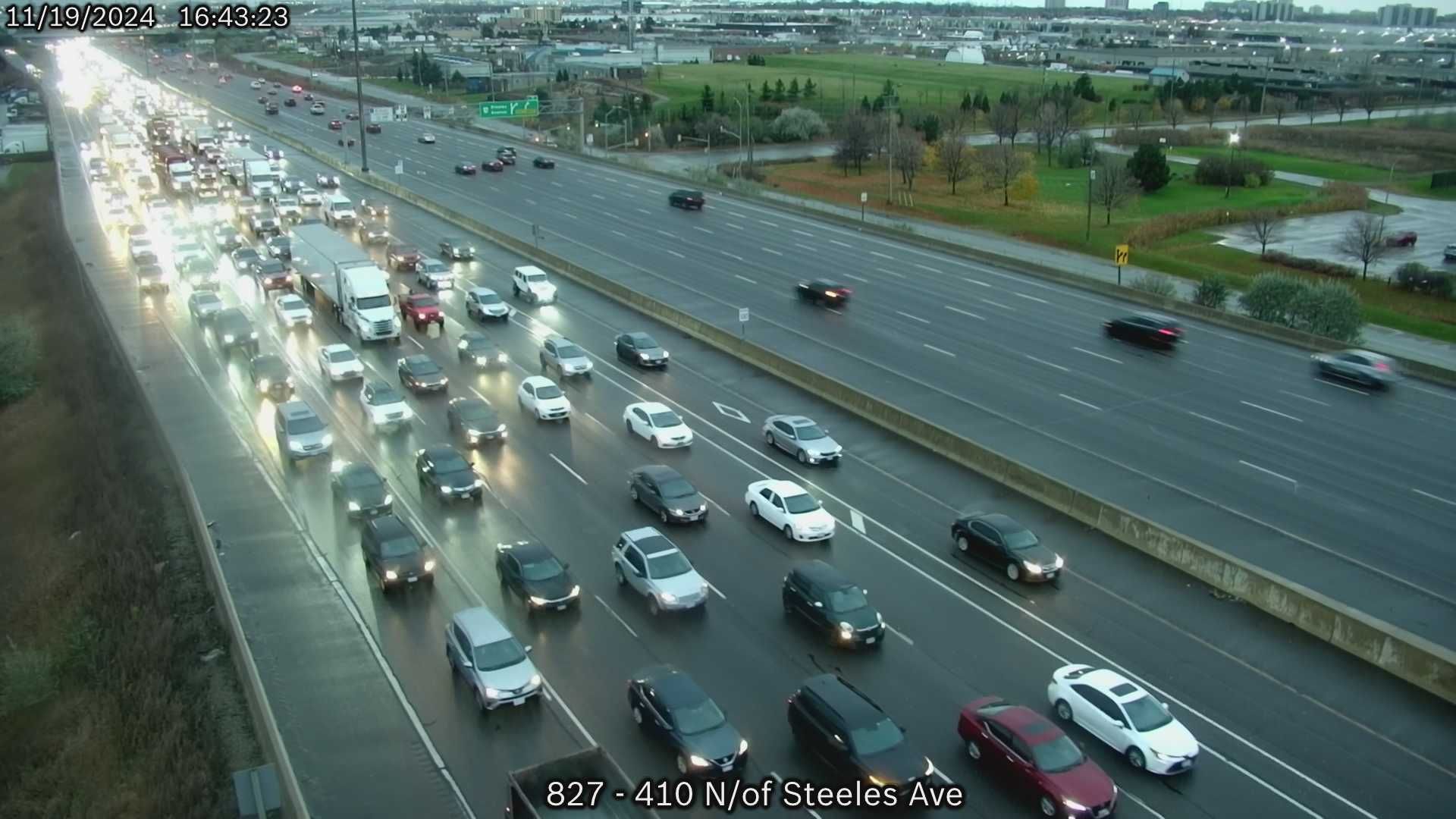 Traffic Cam Brampton: Highway 410 north of Steeles Avenue