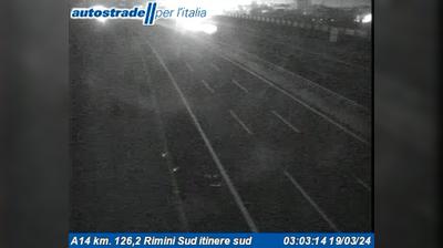 Preview delle webcam di Rimini: A14 km. 126,2 - Sud itinere sud