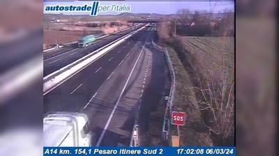 Preview delle webcam di Pesaro: A14 km. 154,1 - itinere Sud 2