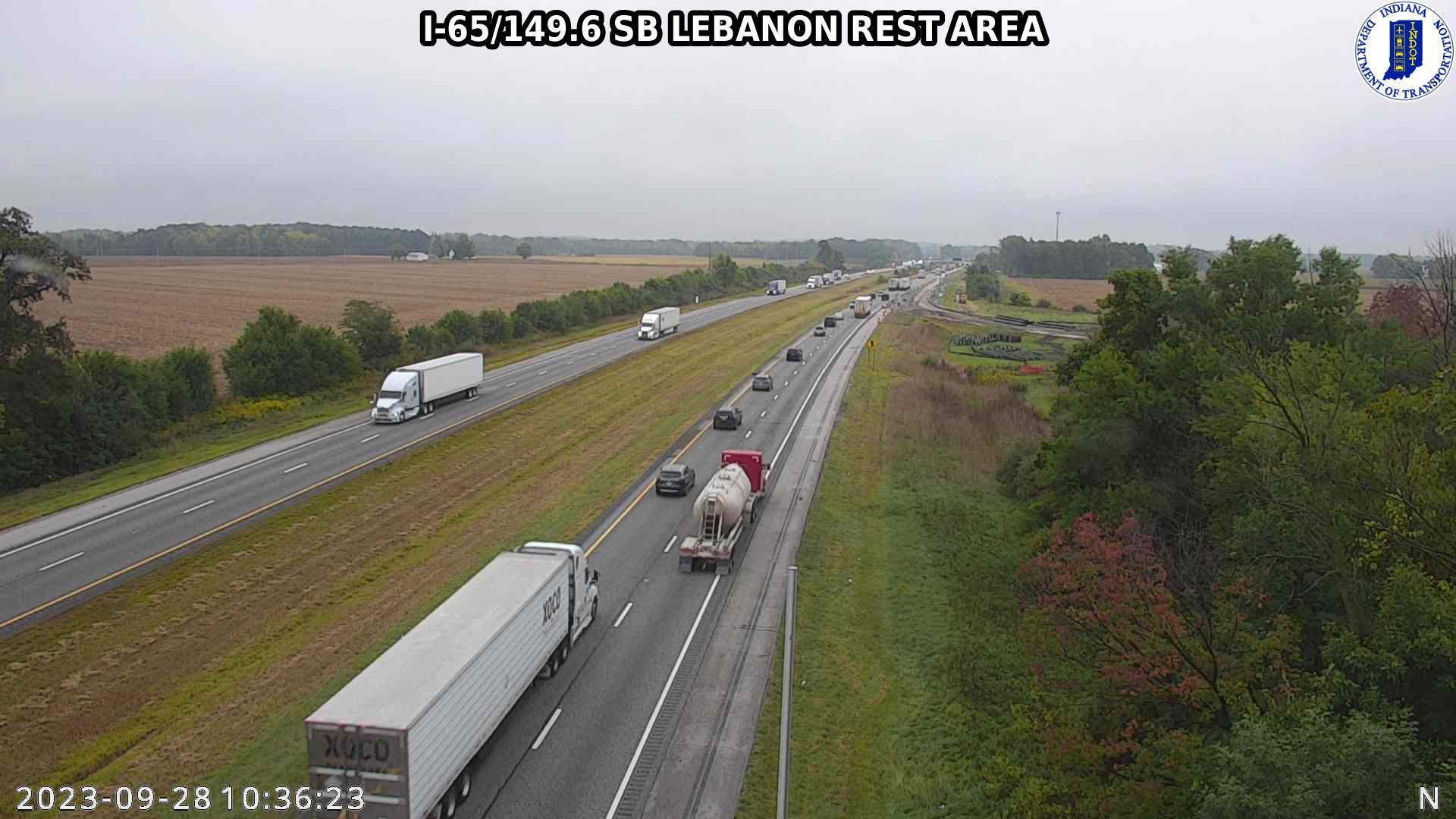 Traffic Cam Reagan: I-65: I-65/149.6 SB LEBANON REST AREA: I-65/149.6 SB LEBANON REST AREA