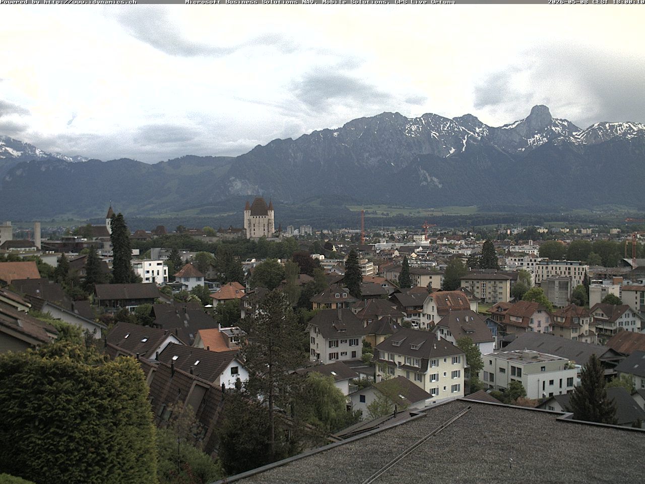Steffisburg: Aussicht auf Schloss und Stadt Thun (Live Wetter)