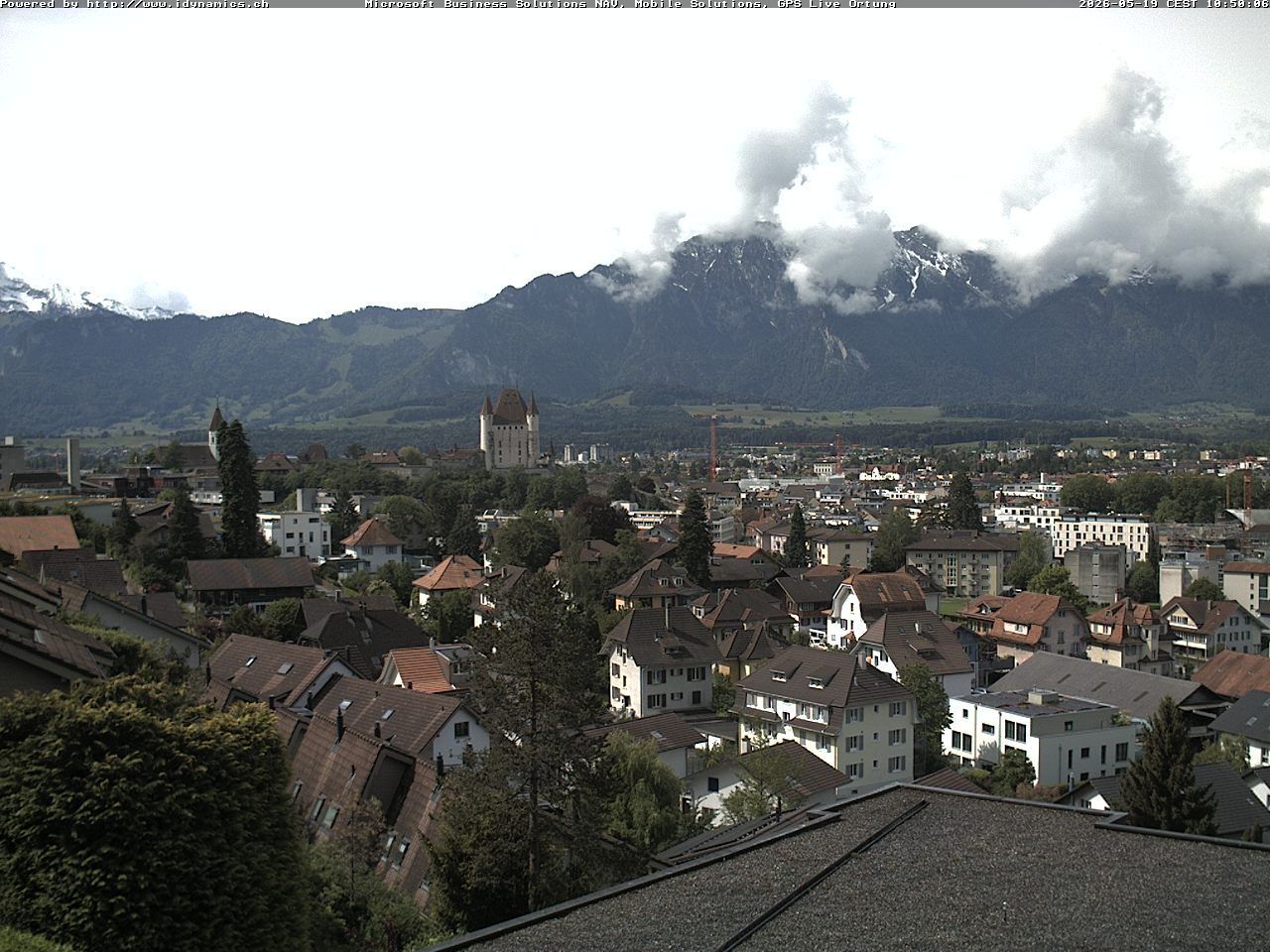 Steffisburg: Aussicht auf Schloss und Stadt Thun (Live Wetter)
