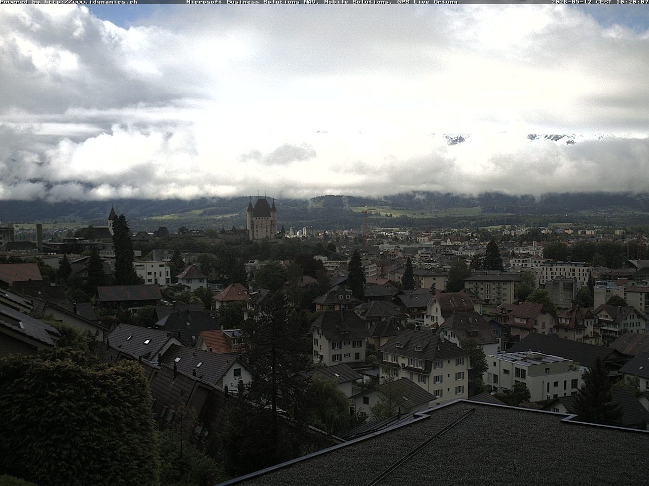 Steffisburg: Aussicht auf Schloss und Stadt Thun (Live Wetter)