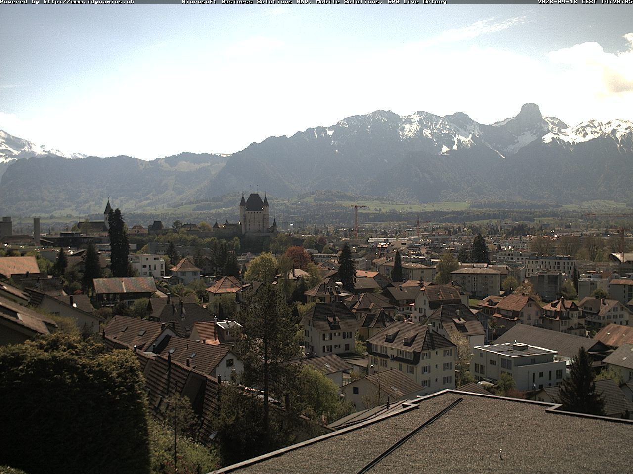 Steffisburg: Aussicht auf Schloss und Stadt Thun (Live Wetter)