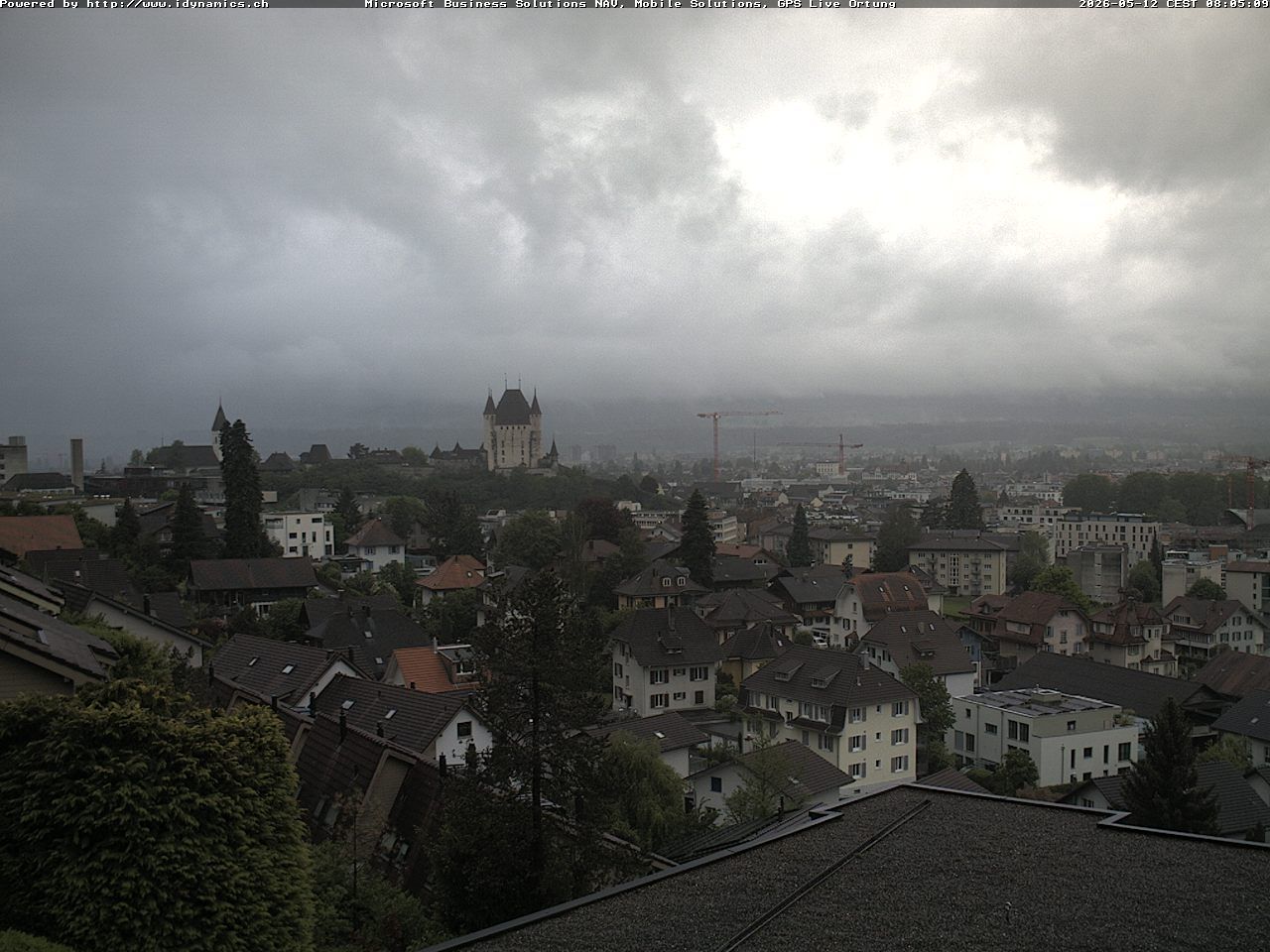 Steffisburg: Aussicht auf Schloss und Stadt Thun (Live Wetter)