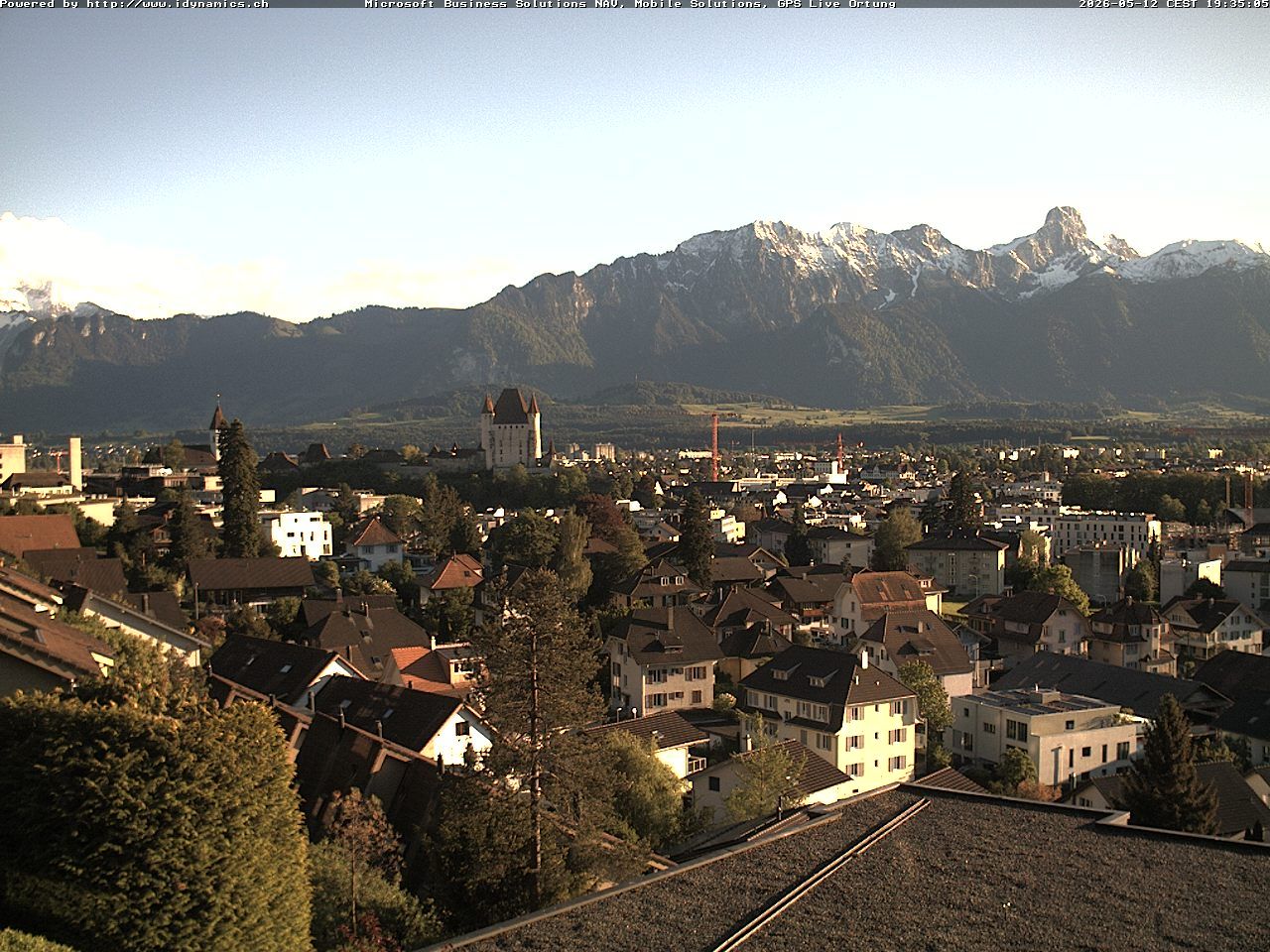 Steffisburg: Aussicht auf Schloss und Stadt Thun (Live Wetter)