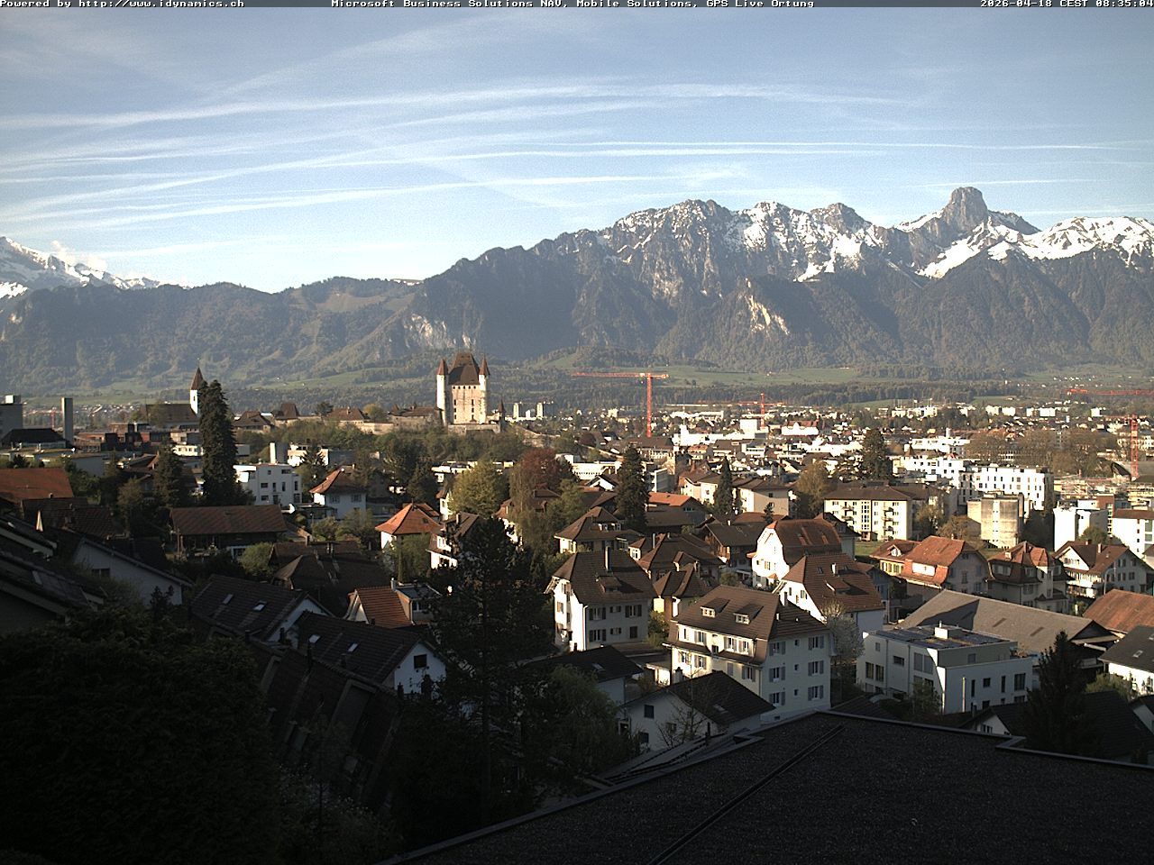 Steffisburg: Aussicht auf Schloss und Stadt Thun (Live Wetter)