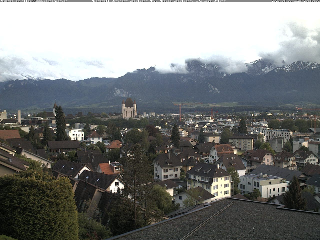 Steffisburg: Aussicht auf Schloss und Stadt Thun (Live Wetter)