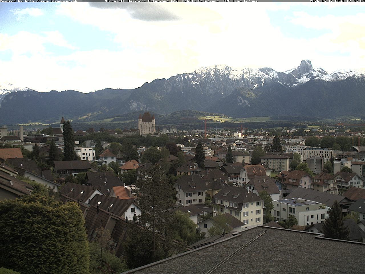 Steffisburg: Aussicht auf Schloss und Stadt Thun (Live Wetter)