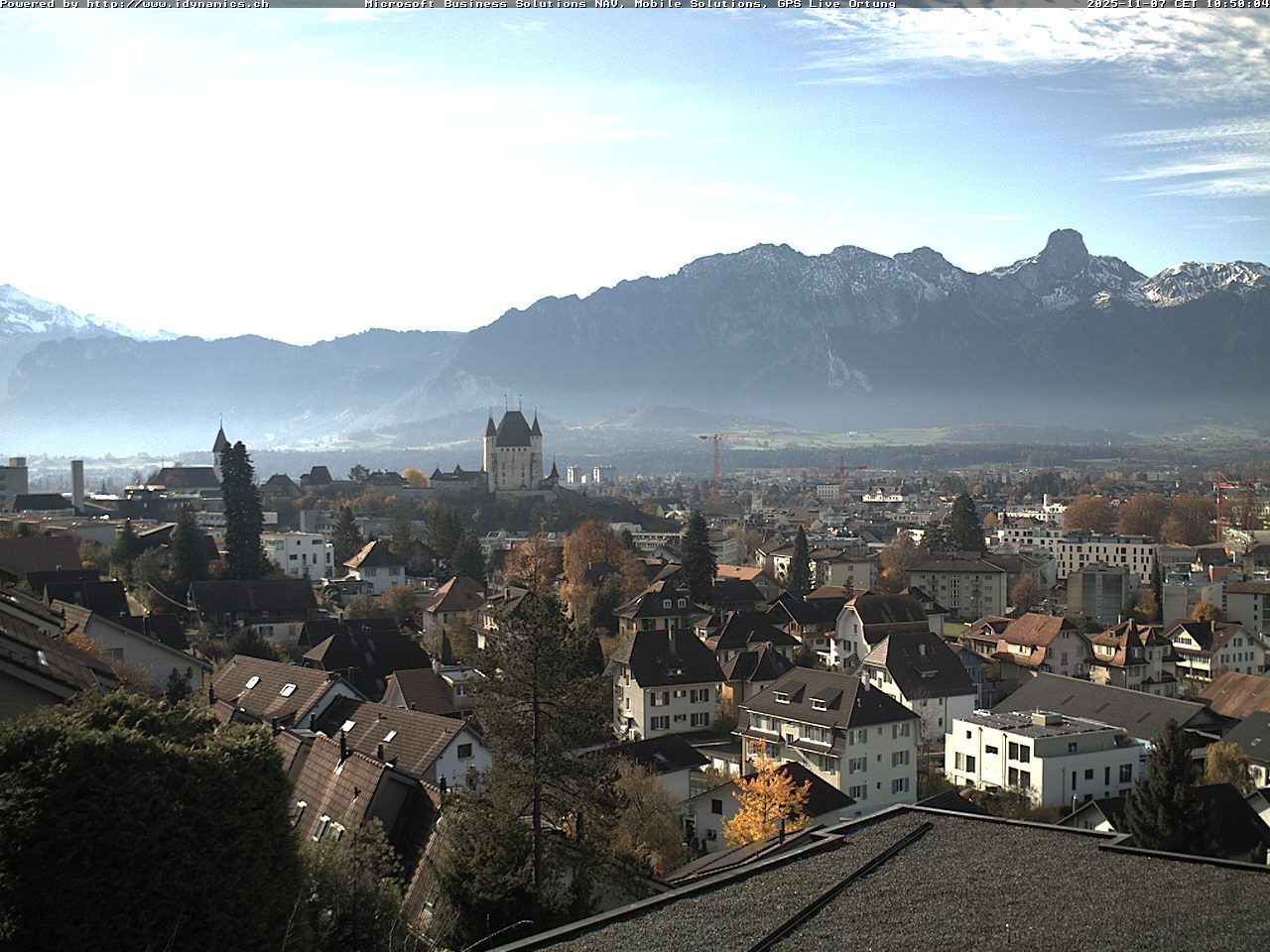 Steffisburg: Aussicht auf Schloss und Stadt Thun (Live Wetter)