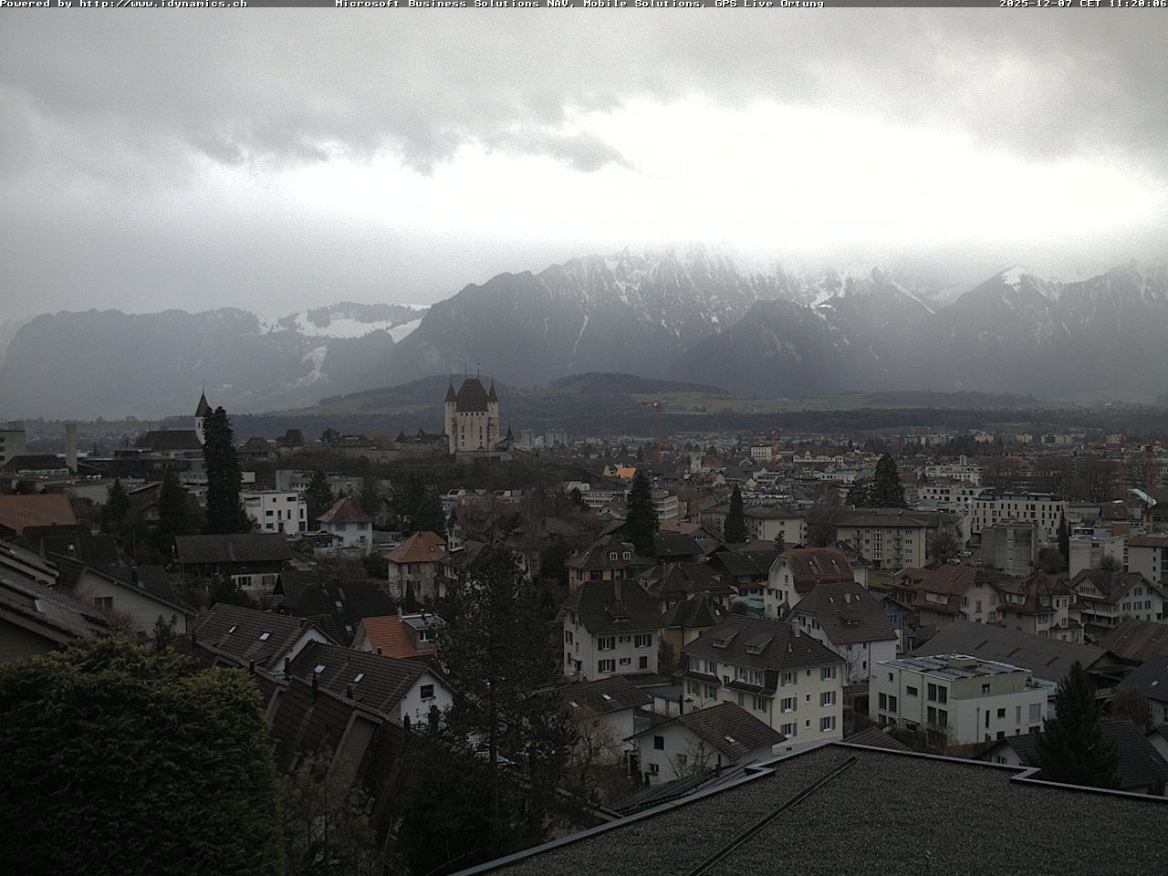 Steffisburg: Aussicht auf Schloss und Stadt Thun (Live Wetter)