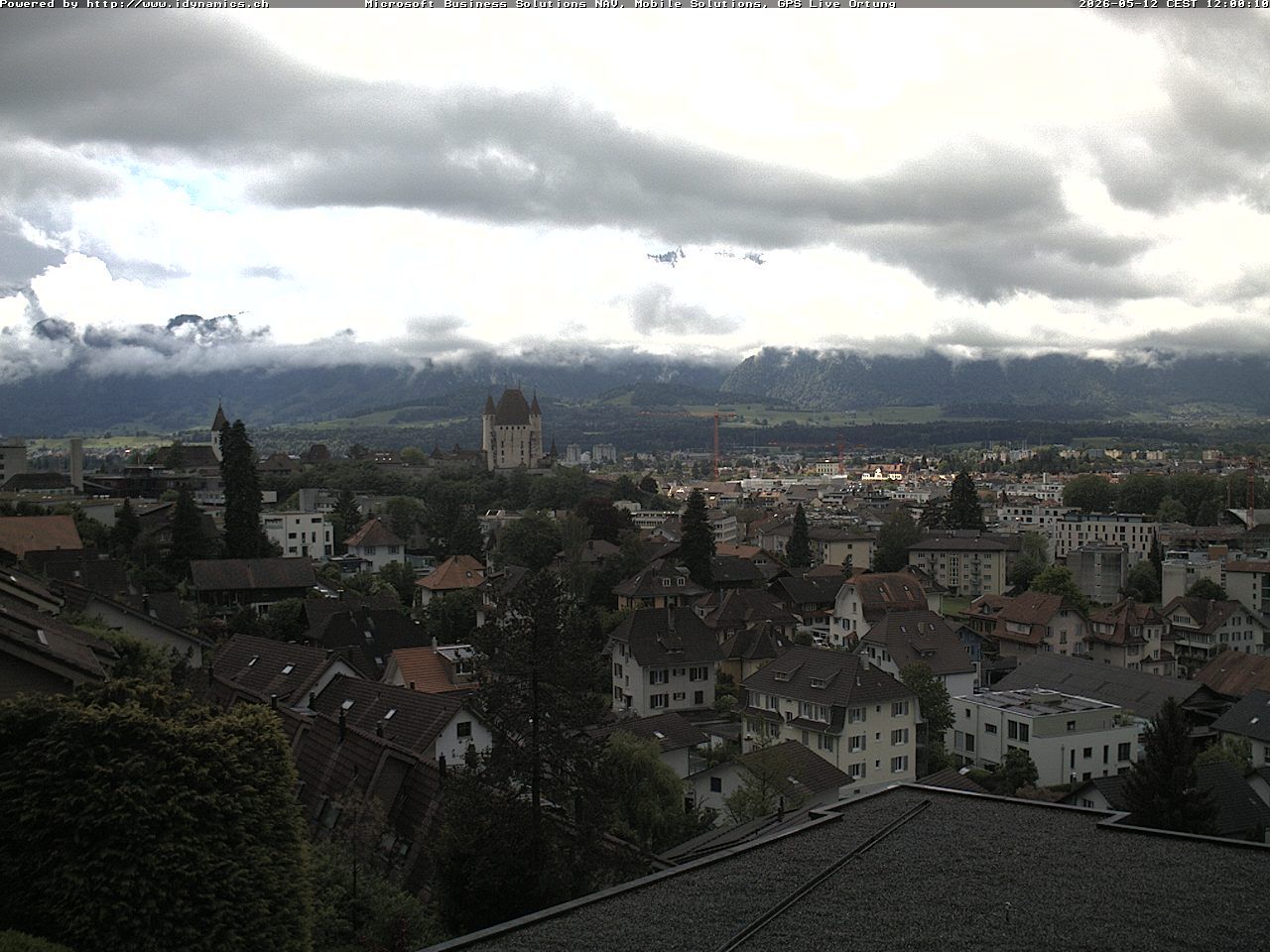 Steffisburg: Aussicht auf Schloss und Stadt Thun (Live Wetter)