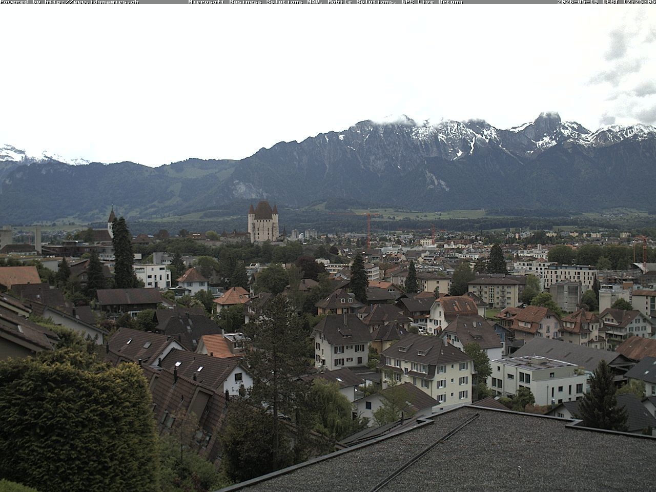 Steffisburg: Aussicht auf Schloss und Stadt Thun (Live Wetter)