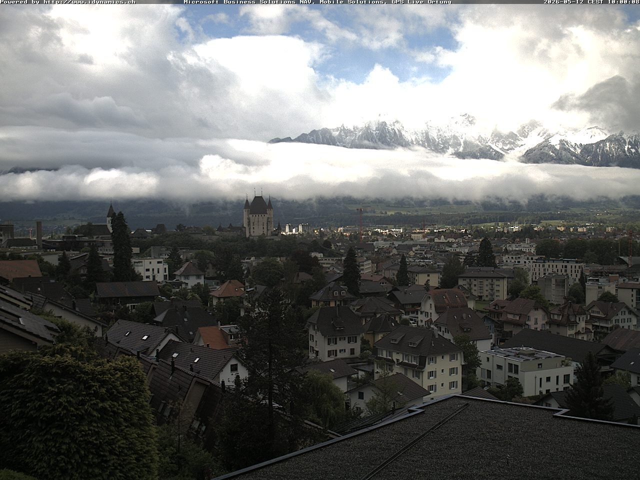 Steffisburg: Aussicht auf Schloss und Stadt Thun (Live Wetter)